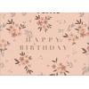 Carte Minimel Simple - Happy Birthday rose
