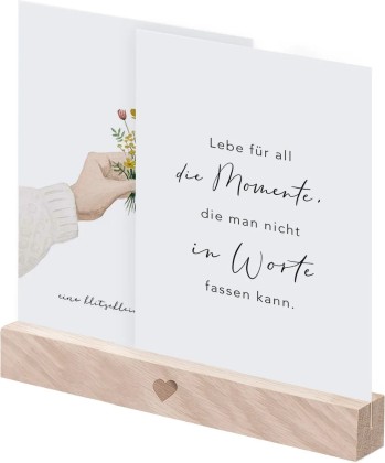 Porte-cartes en bois GM - Coeur