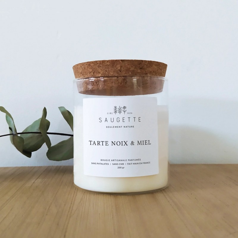 Bougie 200g - Tarte noix et miel