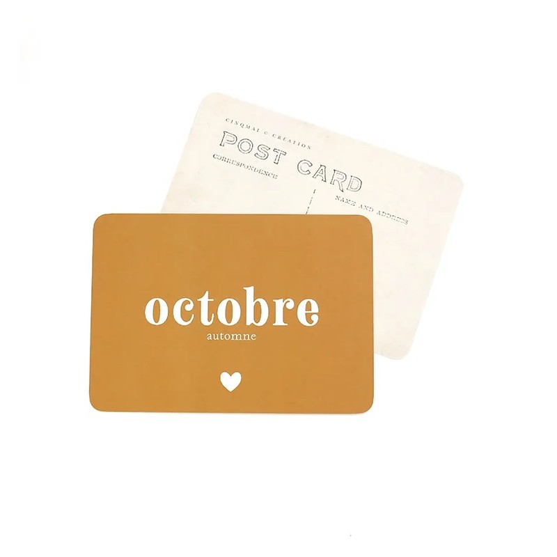Carte Postale Octobre - Ocre