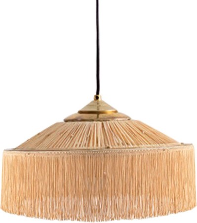 Suspension Parasol à franges dorées - Taille S