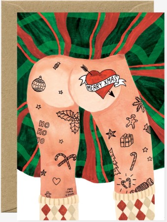 Carte de Noël - Santa tatoo