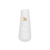 Vase mini - Blanc feuille dorée