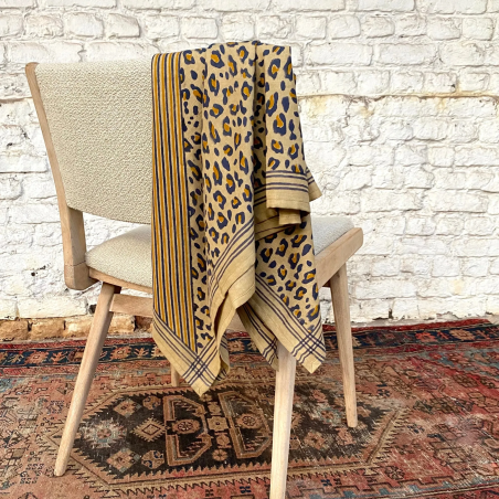 Foulard Léopard Camel