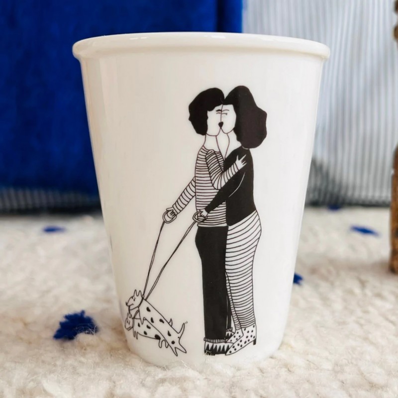 Tasse Helen B - Couple aux chiens