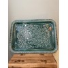 Plateau Berbère rectangle GM - Bleu canard