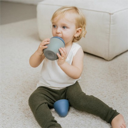 Gourde d'apprentissage - Kaki/Bleu240ml