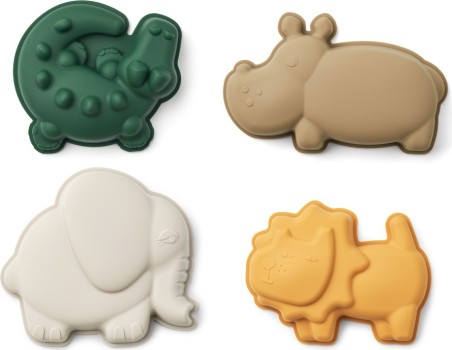 4 moules de plage Animaux - Safari