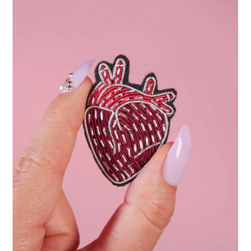Broche - Coeur humain - fait main