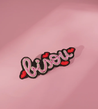 Broche - Bisou - fait main