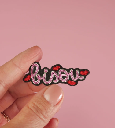 Broche - Bisou - fait main