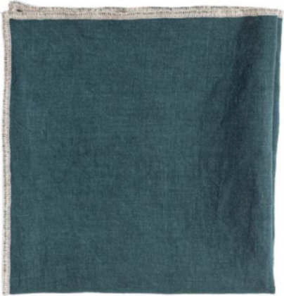 Nappe en lin Venise 160 x 300 - Bleu de Prusse