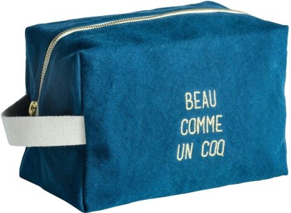 Trousse cube "Beau comme un coq" Iona bleu orage - GM