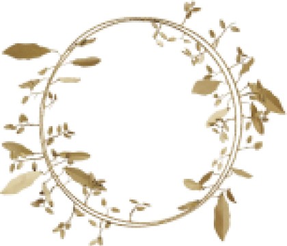 Couronne de feuilles dorée