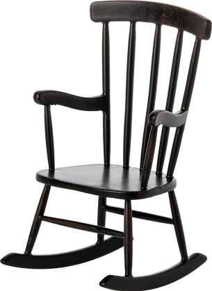 Chaise à bascule pour souris Maileg - Anthracite