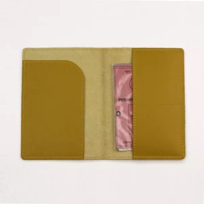Etui papiers de voiture - Ocre