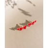 Boucles d'oreilles Clarisse - Email Rouge et or fin 24 carats