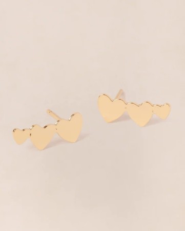 Boucles d'oreilles Clarisse - Dorées à l'or fin 24 carats