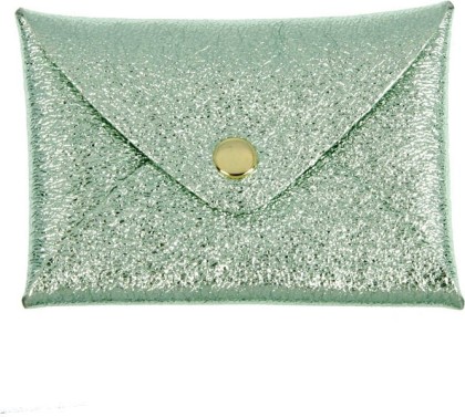 Pochette en cuir - Vert mint