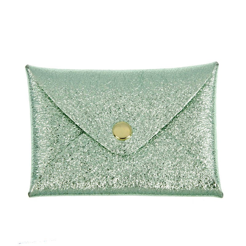 Pochette en cuir - Vert mint