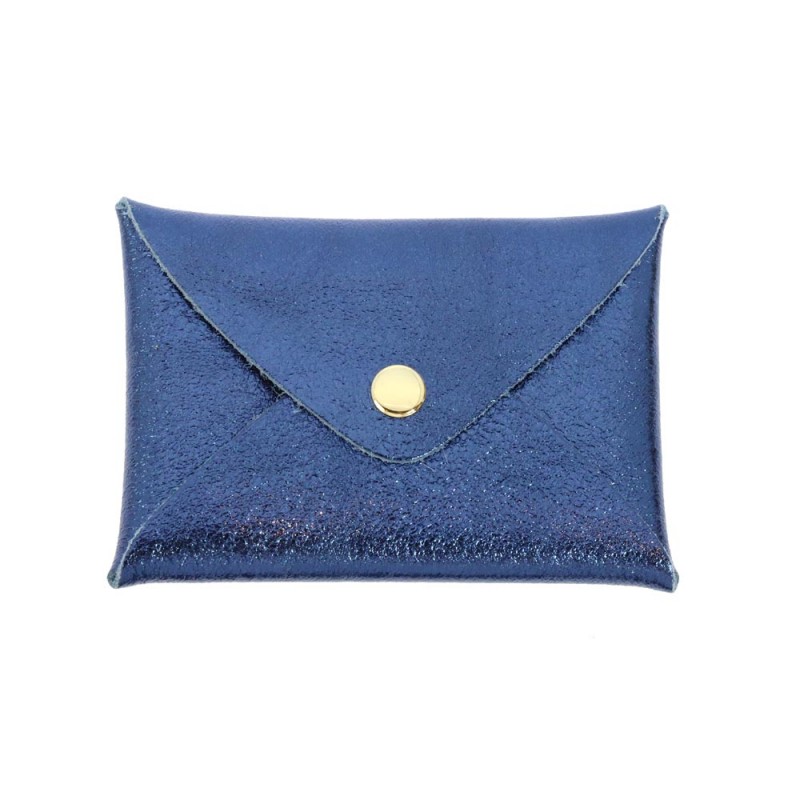 Pochette en cuir - Bleu jean