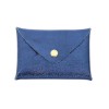Pochette en cuir - Bleu jean