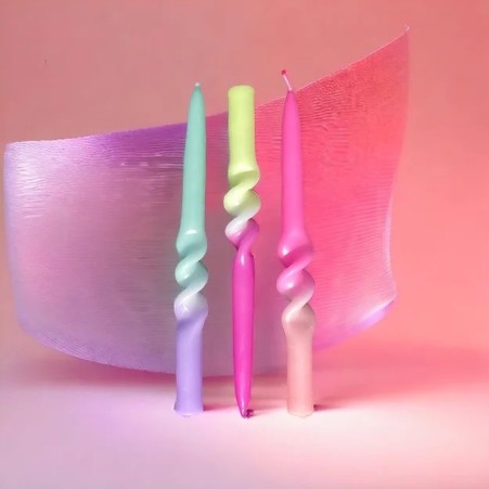 Trio de bougies torsadées - Yummy