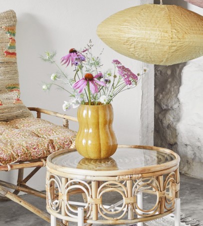 Vase en verre - Miel