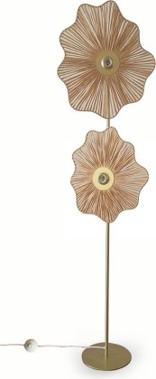 Lampadaire ondulant - doré