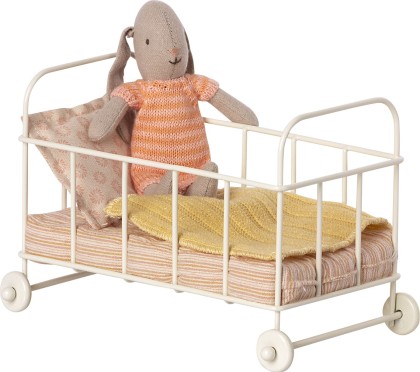 Lit bébé à roulettes - Rose
