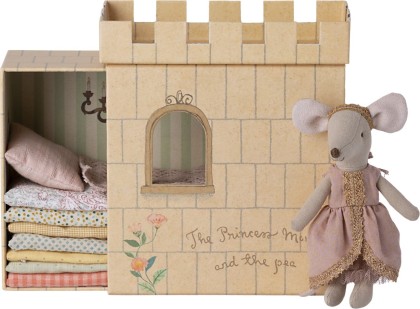 Souris princesse au petit pois et château - Maileg