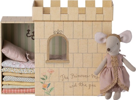 Souris princesse au petit pois et château - Maileg