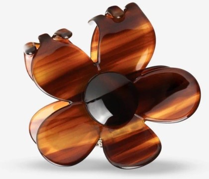 Barrette Fleur - Moka