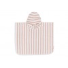 Poncho de bain - Rayé rose et blanc