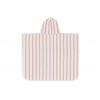 Poncho de bain - Rayé rose et blanc