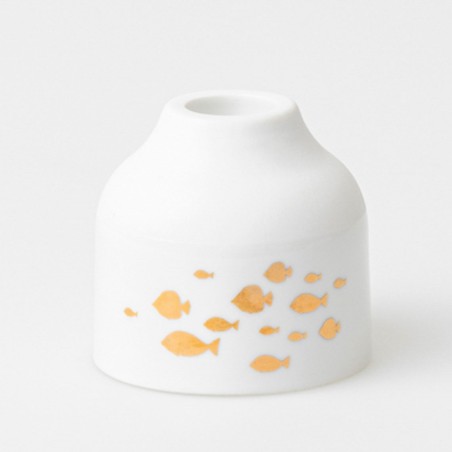 Bougeoir en porcelaine - Poissons