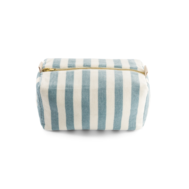 Trousse de toilette Vic éponge - Rayures bleues