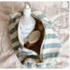 Trousse de toilette Vic éponge - Rayures bleues