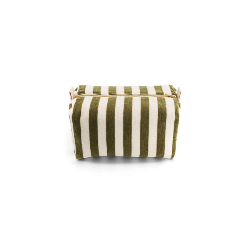 Trousse de toilette Vic éponge - Rayures kaki