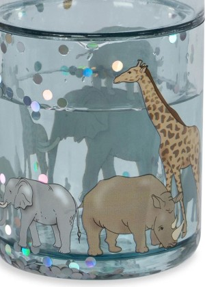 Verre à l'unité glitter - Safari 