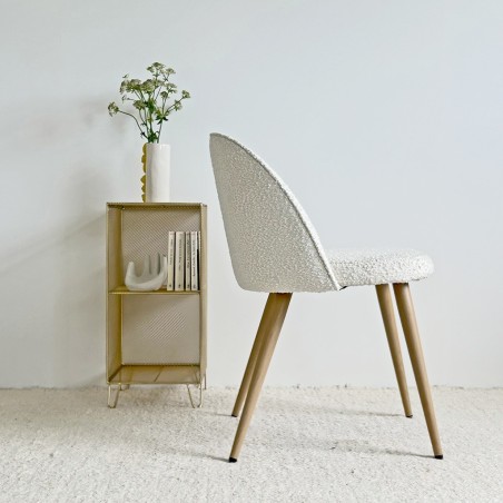 Etagère grillagée en métal doré - 2 cases