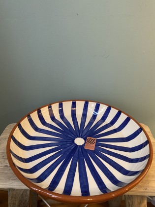 Grande assiette creuse - Bleu soleil
