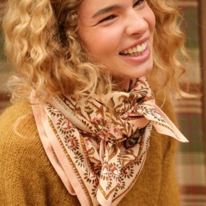Foulard - Mina rose poudre