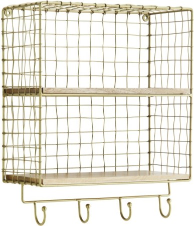 Etagère Bois et métal - Crochets