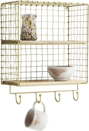 Etagère Bois et métal - Crochets