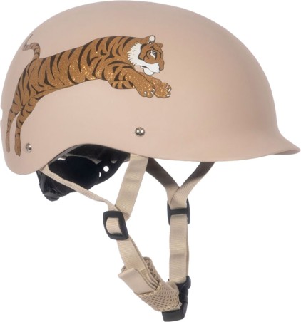 Casque de vélo . Tigre à paillettes