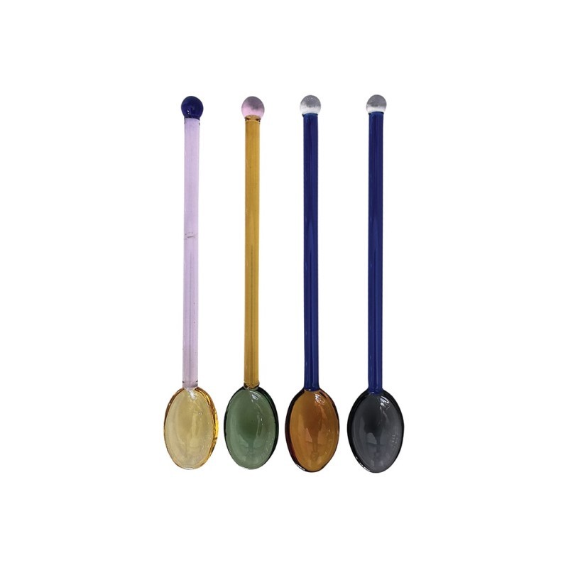 Set de 4 cuillères en verre
