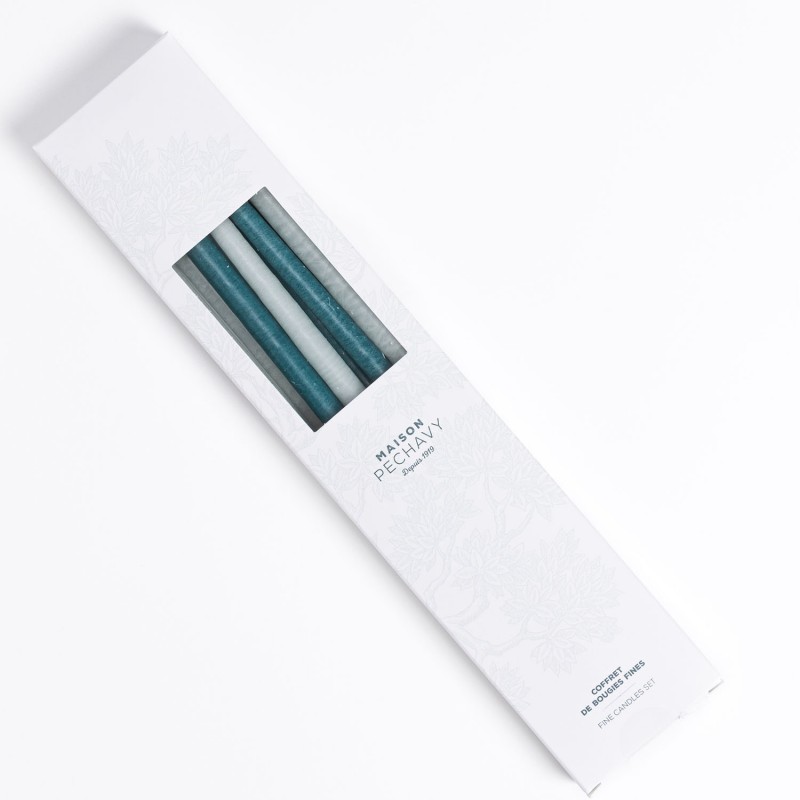 Coffret 10 bougies fines - Original bleu
