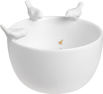 Coupelle en porcelaine - oiseau