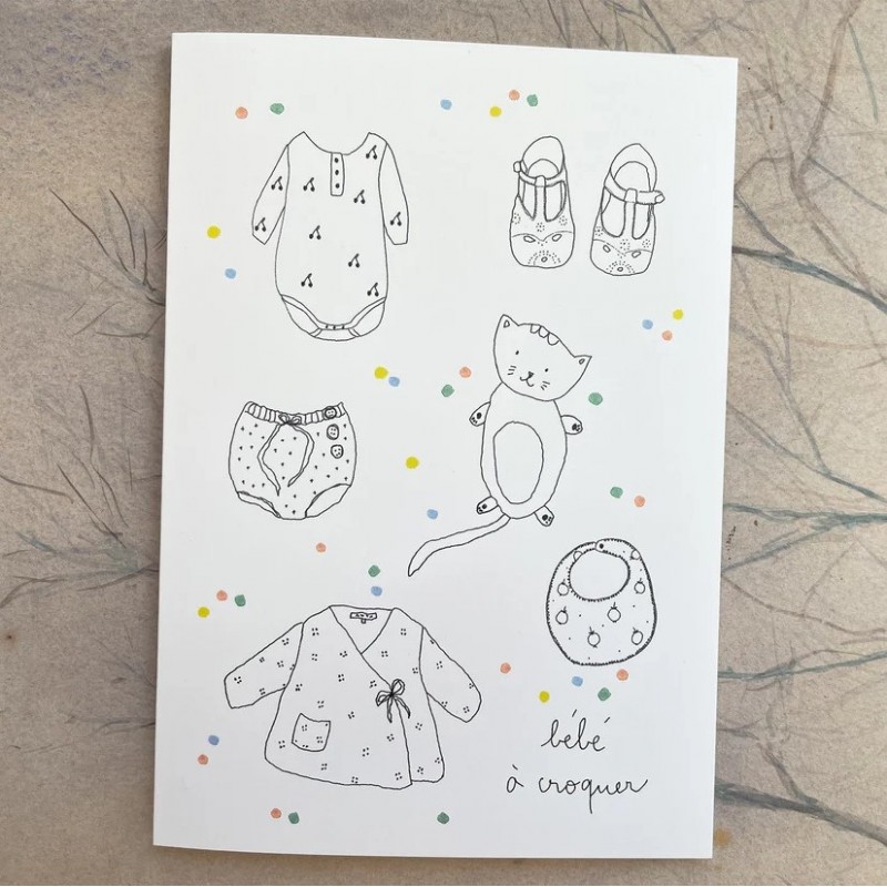 Carte double - Bébé à croquer